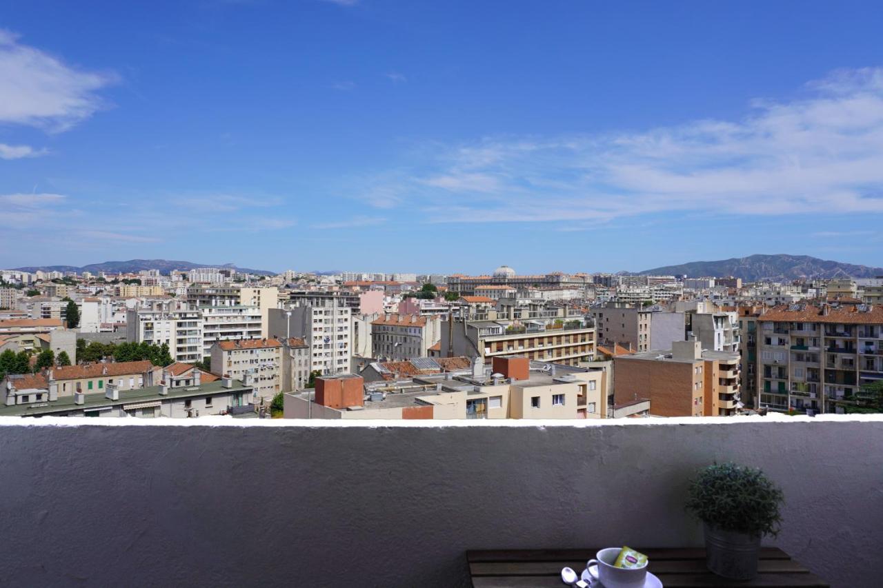 Appartement 3 chambres lumineux avec vue sur la ville - parking couvert gratuit Marseille Extérieur photo